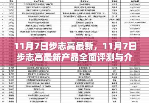 11月7日步志高最新产品全面评测与介绍，深入了解最新科技