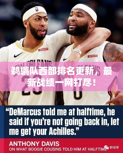 鹈鹕队西部排名更新，最新战绩一网打尽！