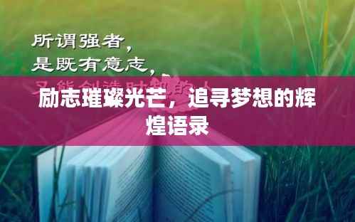 励志璀璨光芒，追寻梦想的辉煌语录