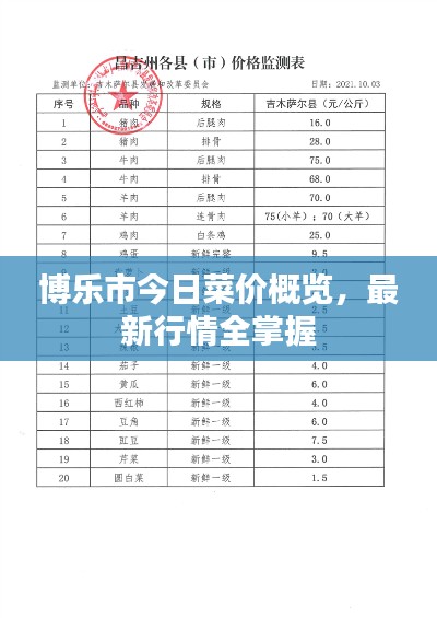 博乐市今日菜价概览，最新行情全掌握