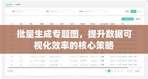批量生成专题图,提升数据可视化效率的核心策略